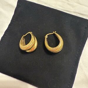 Petite Moments Gold Hoop Earrings